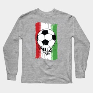 Vintage Iranian Flag with Football // Iran Soccer Long Sleeve T-Shirt